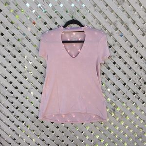 American Eagle Pink Cut-out Top